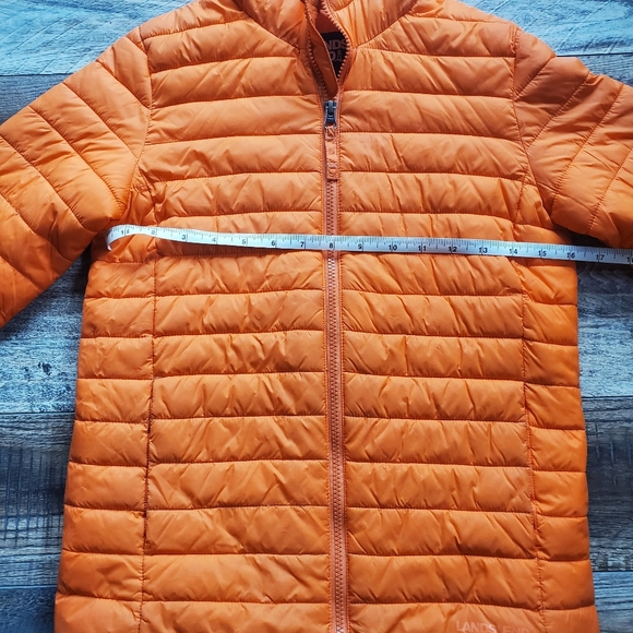 Land's End Boys Orange Puffer Jacket - Picture 2 of 9